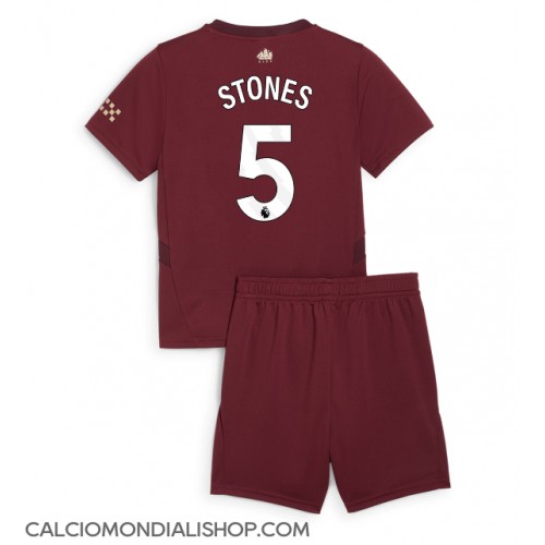 Maglie da calcio Manchester City John Stones #5 Terza Maglia Bambino 2024-25 Manica Corta (+ Pantaloni corti)